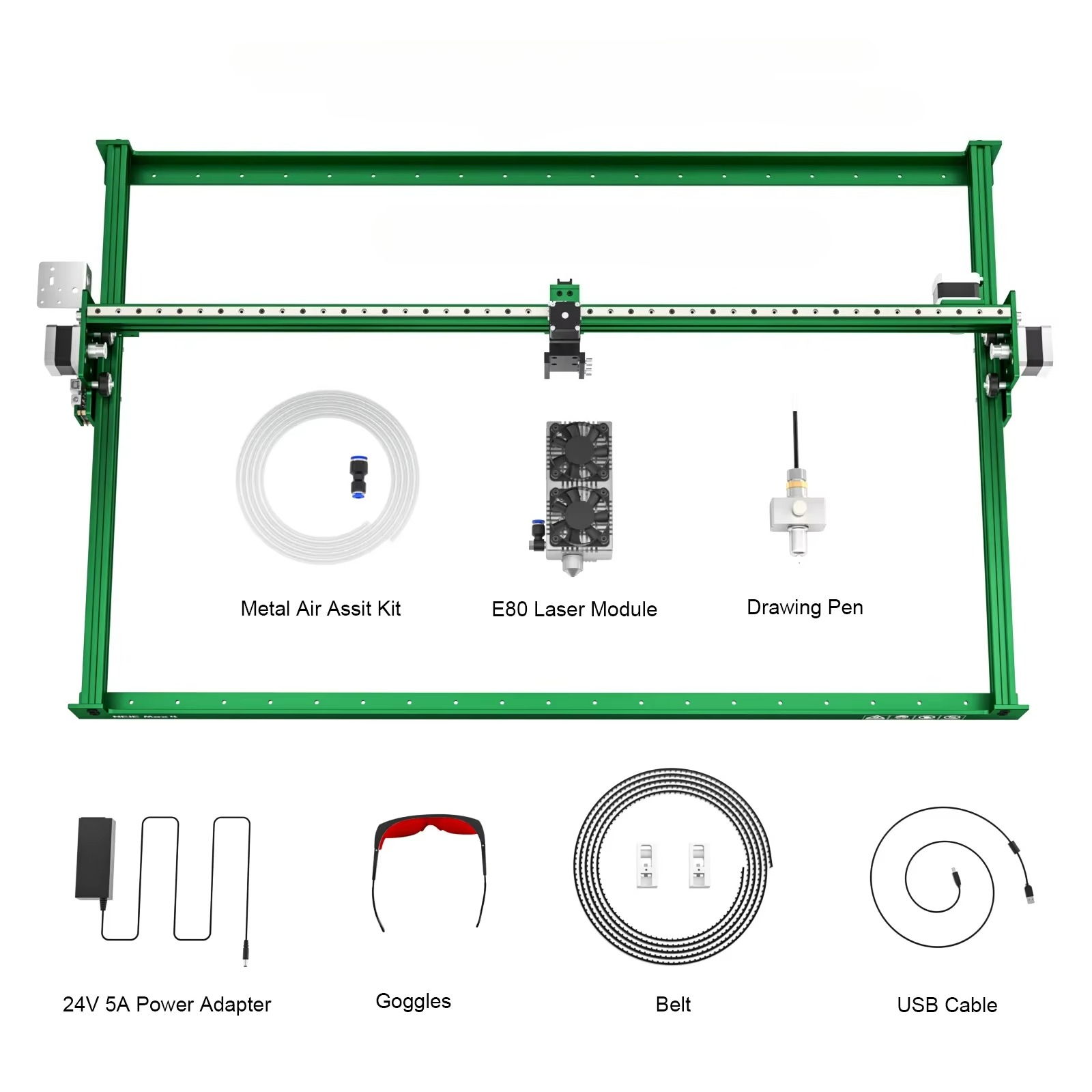 Industrial Laser Engraver For Wood - Für Max 4 E80 Hochleistungs-4-Achsen-Industrie-Laser-Gravur- und