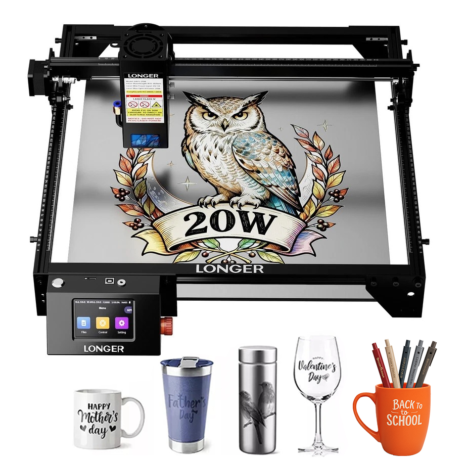 Industrial Acrylic Laser Cutter - LONGER Laserschneider & Gravierer 20W 10W