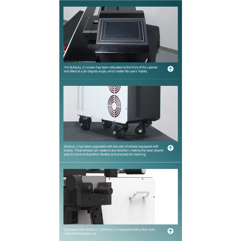 Industrial Laser Cleaning Equipment - Tragbare 300W-Pulsfaser-Laserreinigungsmaschine, industrielle Oberflächenerneuerungsgeräte für Metall,