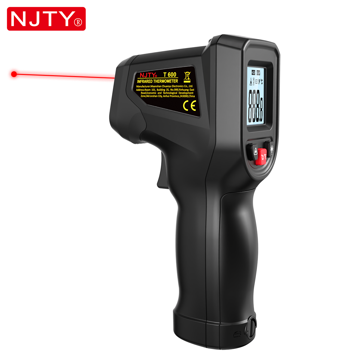 Industrial Infrared Laser - NJTY T600 Infrarot-Thermometerpistole, berührungslos -58 °