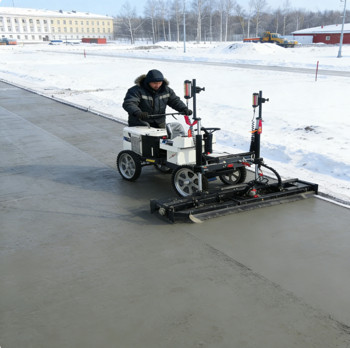 Industrial Use Of Laser - Beton-Laser-Estrichmaschine Selbstfahrende Nivelliermaschine mit Vibrationsbalken für