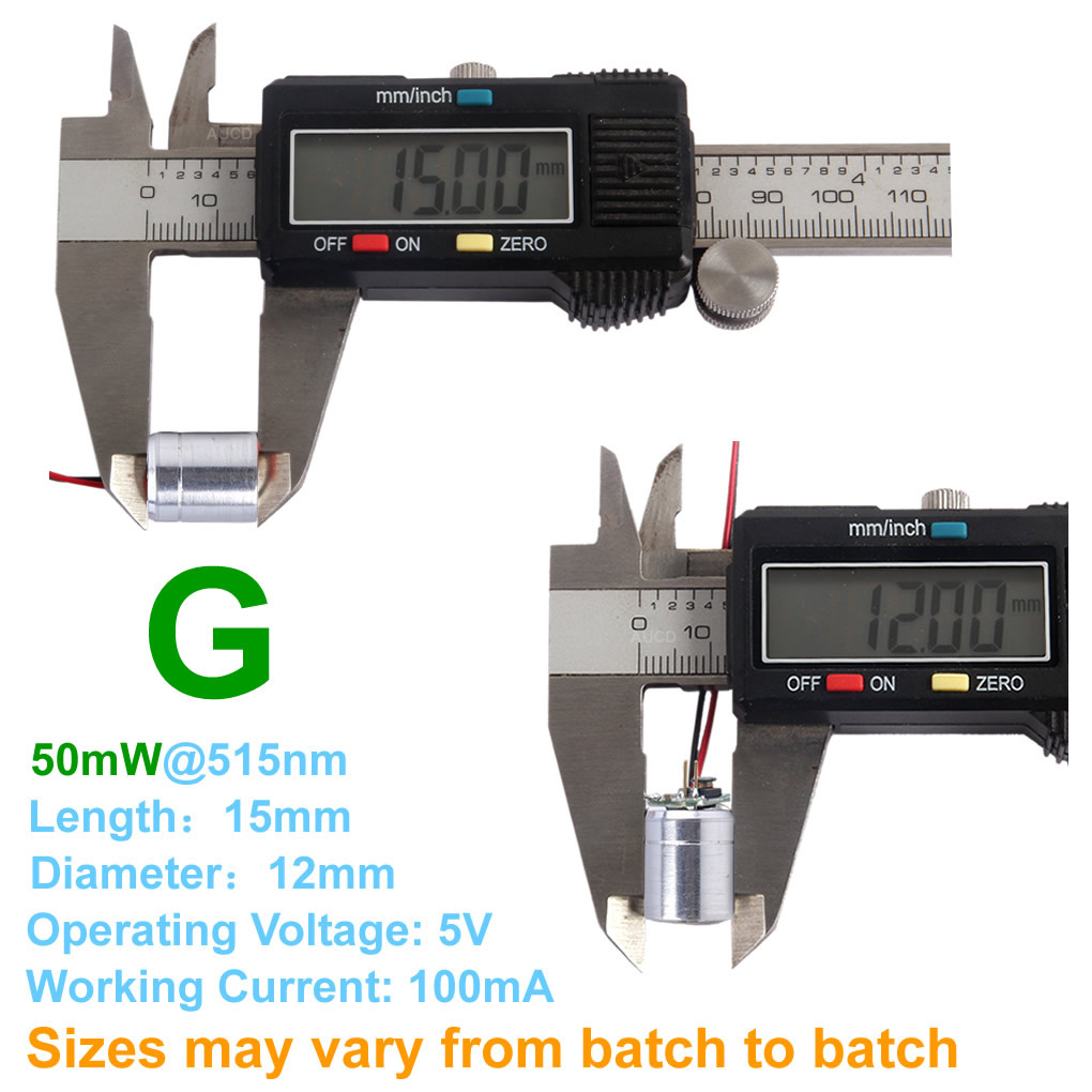 Φ12x15mm DC 5V Rot-100mW Grün- – Industrial Laser Systems Bewertung und Preis