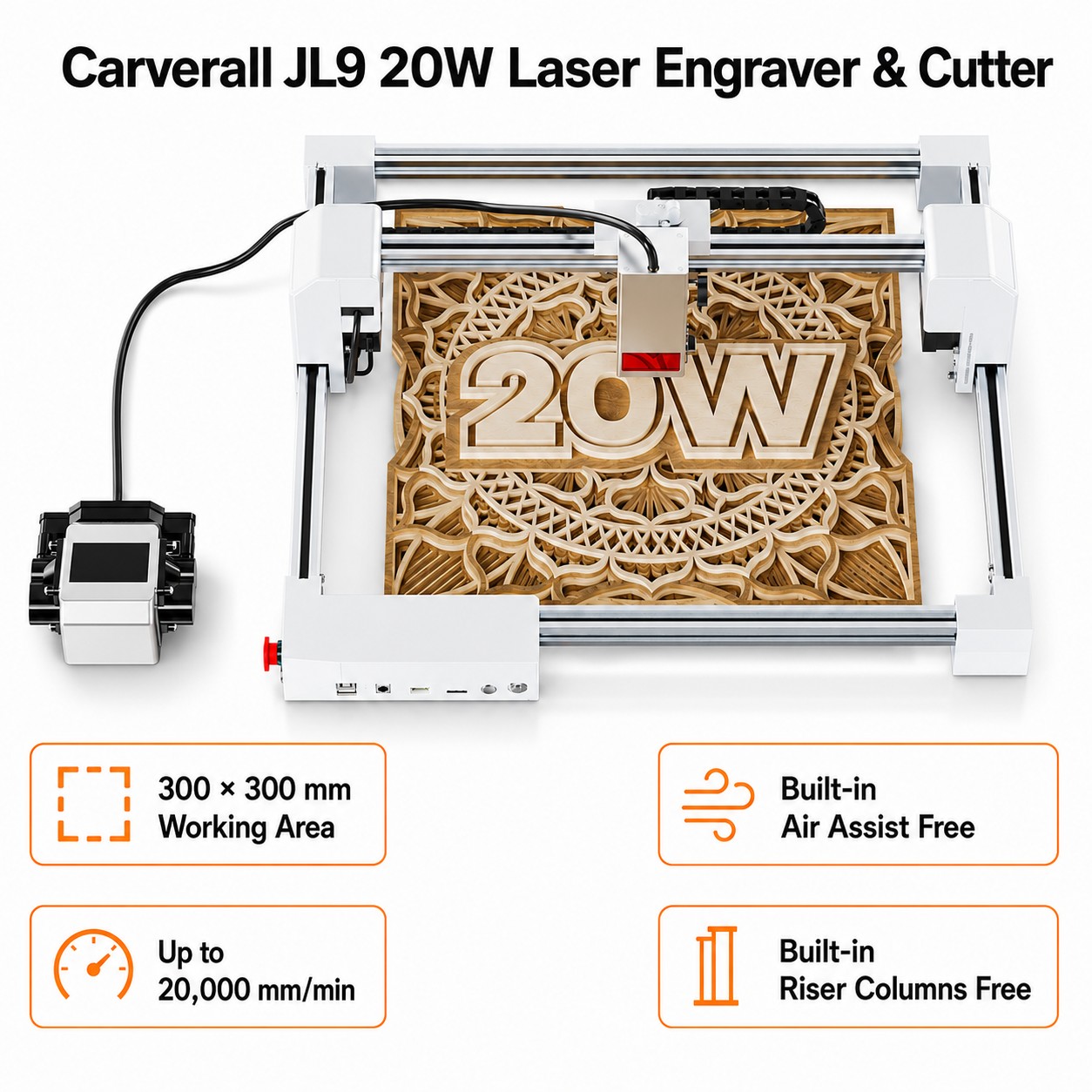 Carverall JL9 20W Laser-Gravie – Industrial Acrylic Laser Cutter Bewertung und Preis